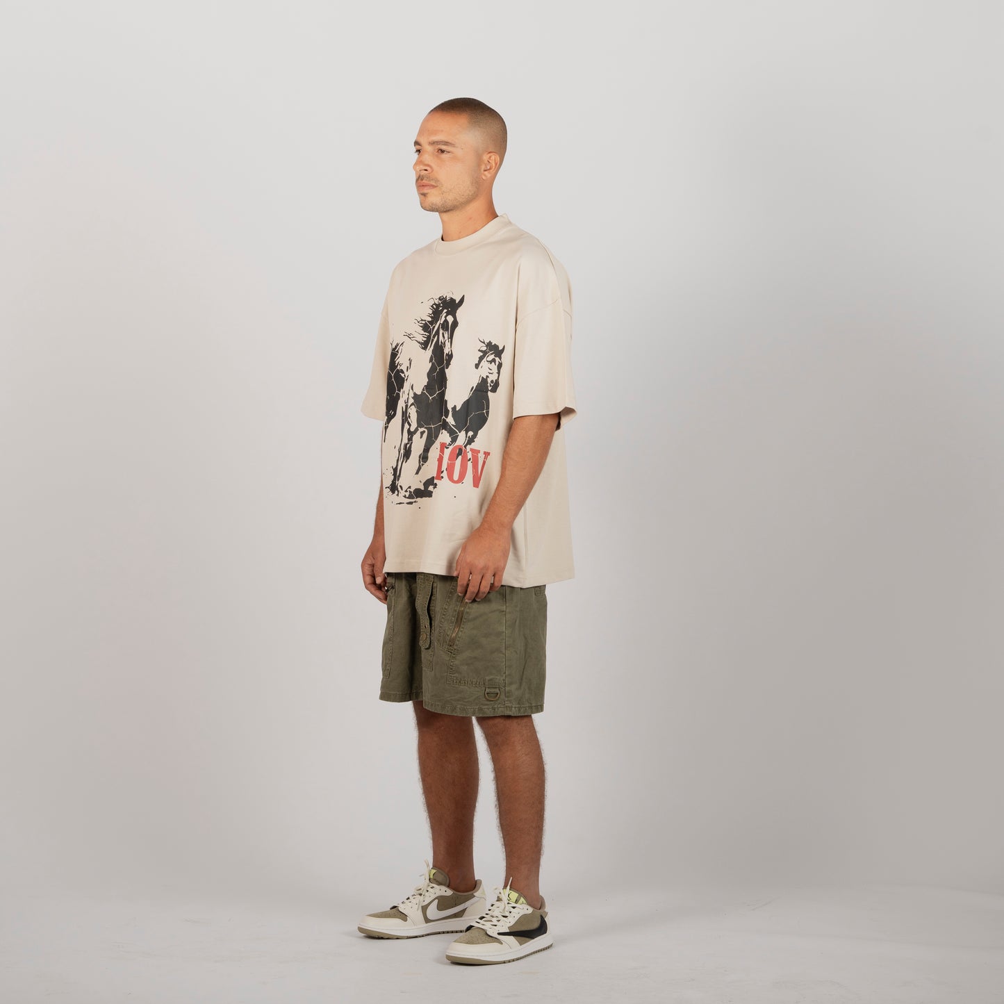 Olive cargo shorts