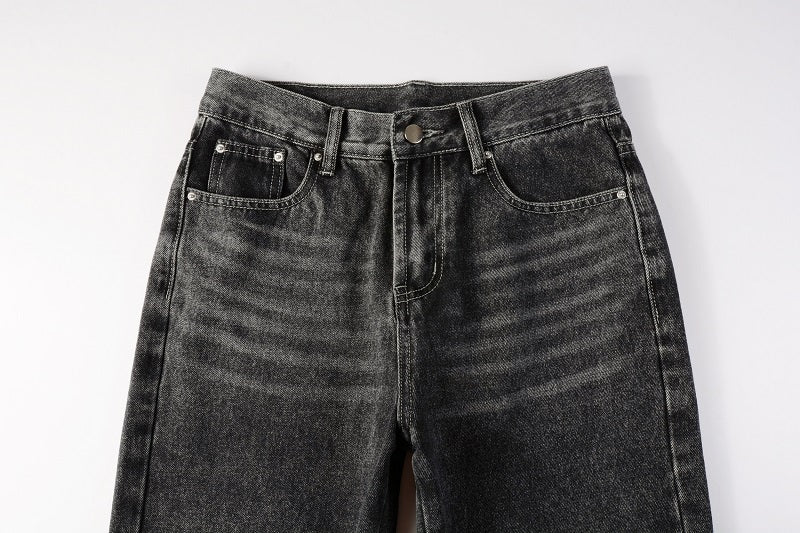 Flare jeans - washed black