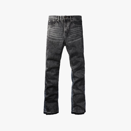 Flare jeans - washed black